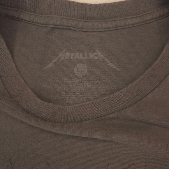 Metallica Band Crew Neck Graphic Short Sleeve T Shirt Mens Size Large L Gray - Picture 3 of 9